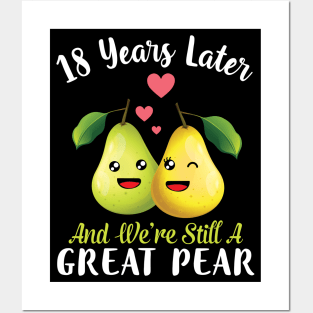 Husband And Wife 18 Years Later And We're Still A Great Pear Posters and Art